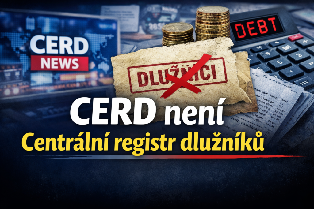 CERD není Centrální registr dlužníků. Projekt se ohrazuje proti dezinformacím
