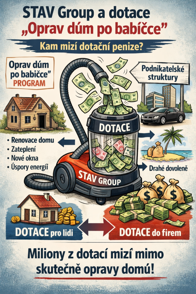 STAV Group a dotace „Oprav dům po babičce“: Recenze, varování a otázky kolem peněz z veřejných programů