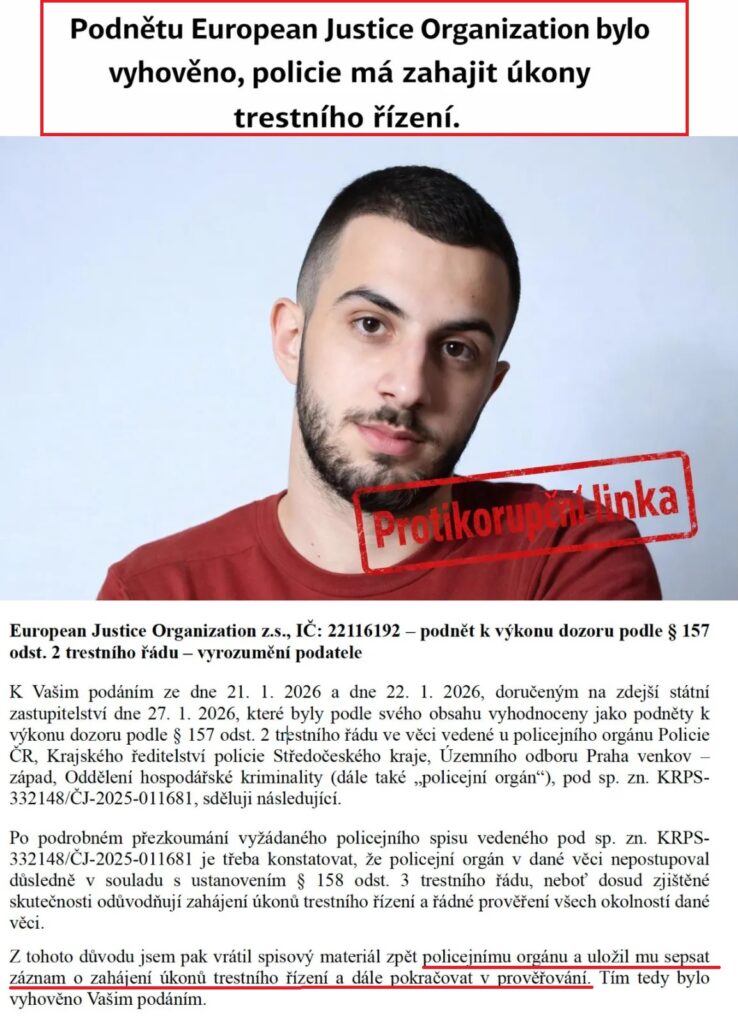 Státní zástupce Petr Podroužek nařídil zahájit úkony trestního řízení v kauze Mikea Oganesjana