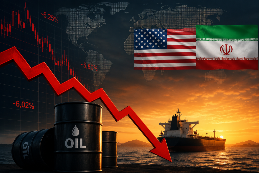 Ceny ropy prudce klesají kvůli naději na dohodu USA s Íránem